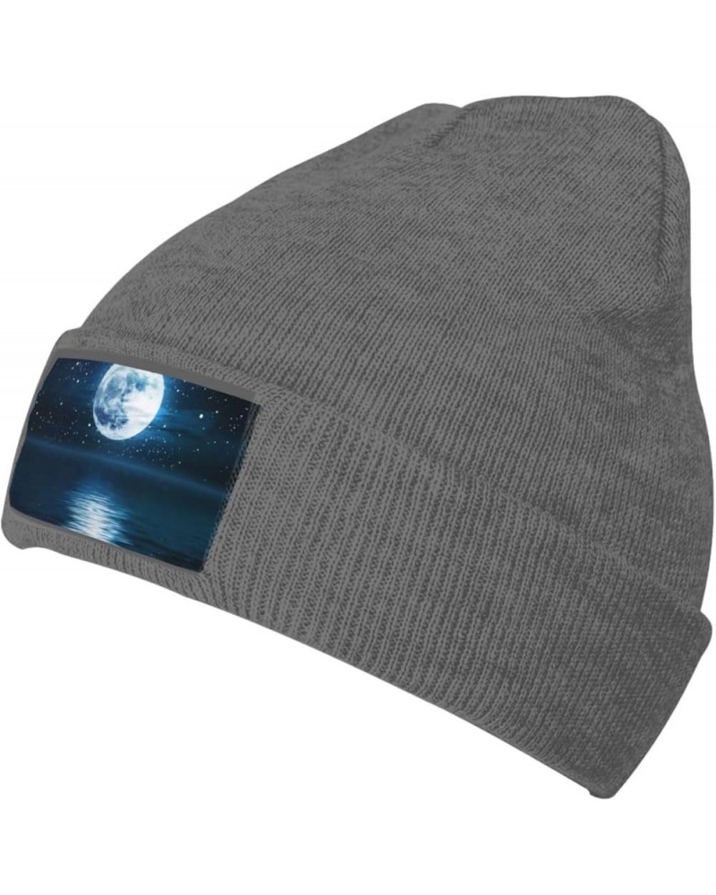 Night Sky Print Leisure Knitted Hat Warm Hat for Men Women & Kids& Elastic Daily Hat Beanie Cap Deep Heather $10.18 Skullies ...