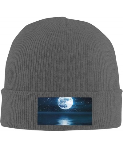 Night Sky Print Leisure Knitted Hat Warm Hat for Men Women & Kids& Elastic Daily Hat Beanie Cap Deep Heather $10.18 Skullies ...