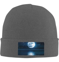 Night Sky Print Leisure Knitted Hat Warm Hat for Men Women & Kids& Elastic Daily Hat Beanie Cap Deep Heather $10.18 Skullies ...