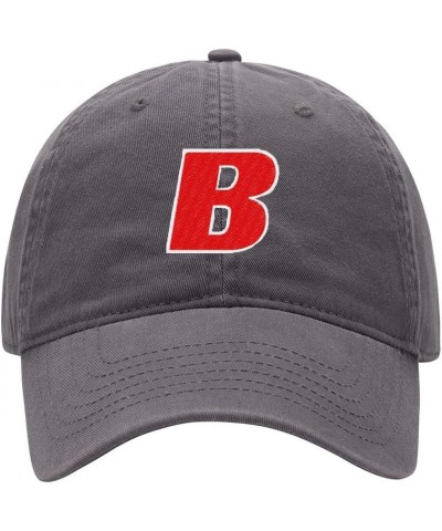 Baseball Cap Men Handsome Letter B Embroidered Washed Cotton Dad Hat Baseball Caps Grey $10.66 Baseball Caps