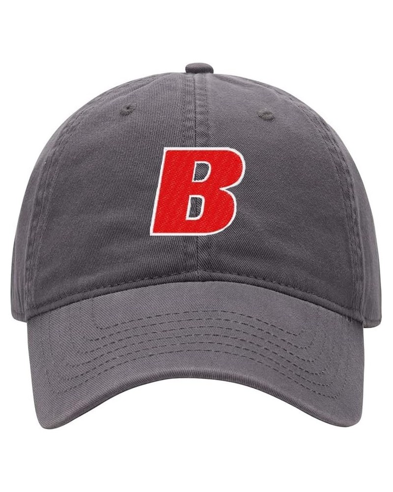 Baseball Cap Men Handsome Letter B Embroidered Washed Cotton Dad Hat Baseball Caps Grey $10.66 Baseball Caps