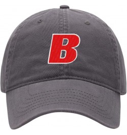 Baseball Cap Men Handsome Letter B Embroidered Washed Cotton Dad Hat Baseball Caps Grey $10.66 Baseball Caps