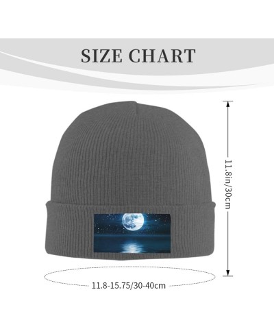 Night Sky Print Leisure Knitted Hat Warm Hat for Men Women & Kids& Elastic Daily Hat Beanie Cap Deep Heather $10.18 Skullies ...