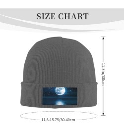 Night Sky Print Leisure Knitted Hat Warm Hat for Men Women & Kids& Elastic Daily Hat Beanie Cap Deep Heather $10.18 Skullies ...