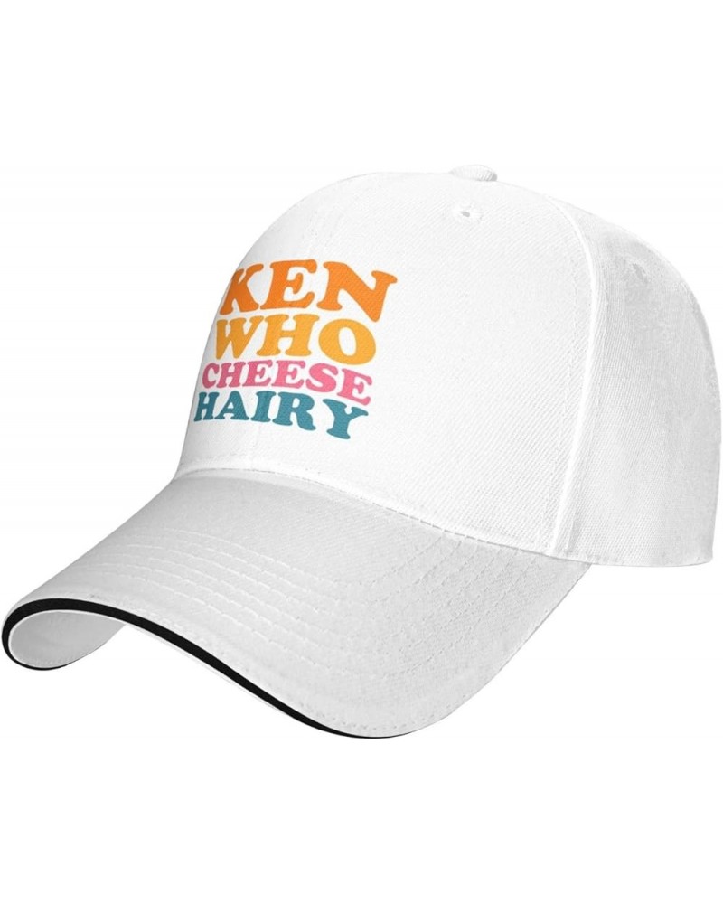 Men Women Baseball Caps Ken Who Cheese Hairy Original Dad Hat Adjustable Casquette Cap White $9.71 Baseball Caps