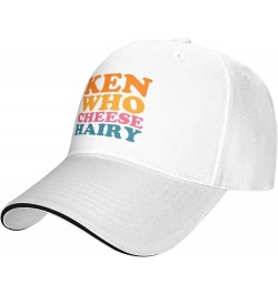 Men Women Baseball Caps Ken Who Cheese Hairy Original Dad Hat Adjustable Casquette Cap White $9.71 Baseball Caps