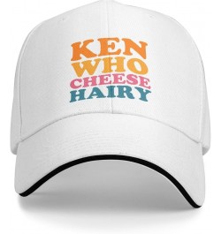 Men Women Baseball Caps Ken Who Cheese Hairy Original Dad Hat Adjustable Casquette Cap White $9.71 Baseball Caps