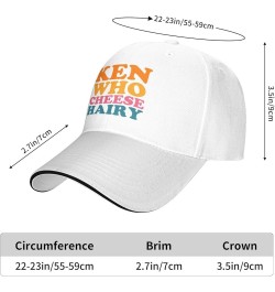 Men Women Baseball Caps Ken Who Cheese Hairy Original Dad Hat Adjustable Casquette Cap White $9.71 Baseball Caps