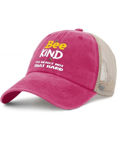 Be Kind Its Not That Hard Hat Mens Cute Hat for Women AllBlack Cap Funny Unique Gifts for New Job Pink $10.10 Skullies & Beanies