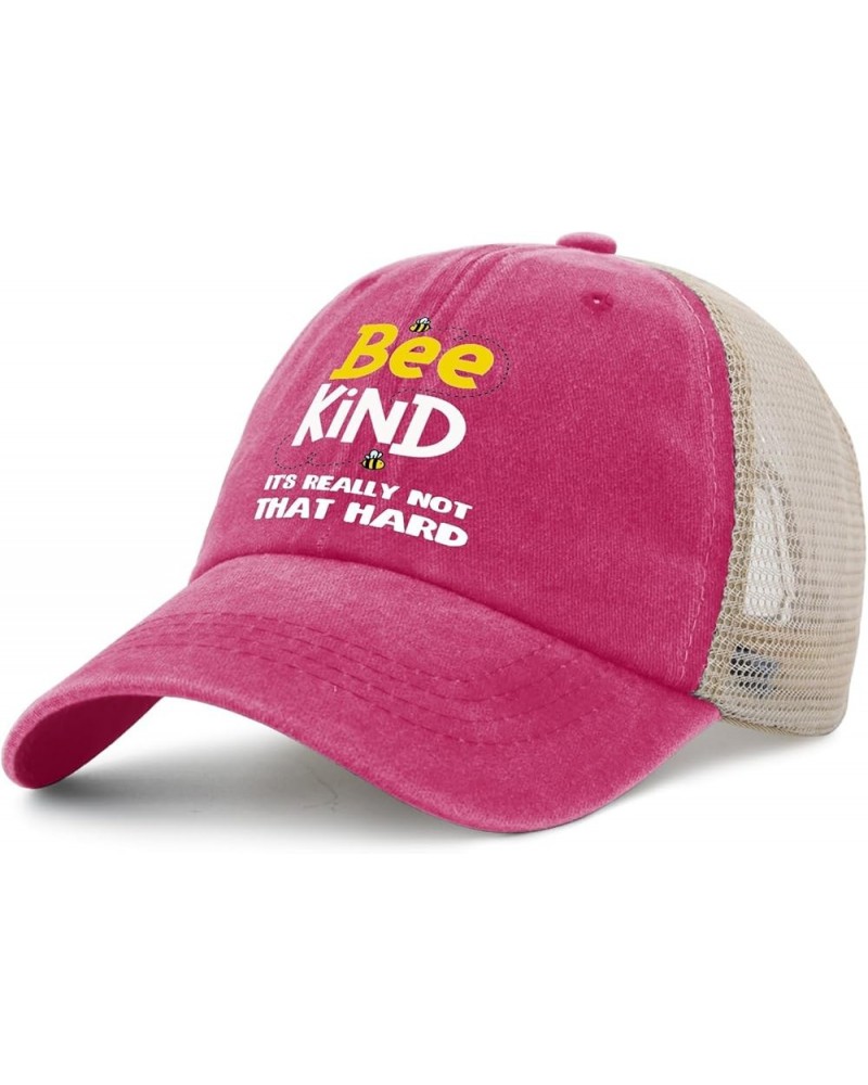 Be Kind Its Not That Hard Hat Mens Cute Hat for Women AllBlack Cap Funny Unique Gifts for New Job Pink $10.10 Skullies & Beanies