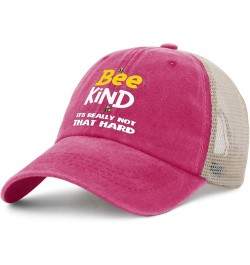 Be Kind Its Not That Hard Hat Mens Cute Hat for Women AllBlack Cap Funny Unique Gifts for New Job Pink $10.10 Skullies & Beanies