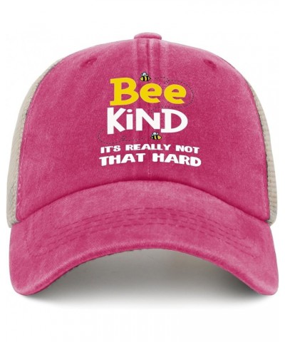 Be Kind Its Not That Hard Hat Mens Cute Hat for Women AllBlack Cap Funny Unique Gifts for New Job Pink $10.10 Skullies & Beanies