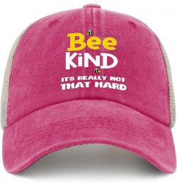 Be Kind Its Not That Hard Hat Mens Cute Hat for Women AllBlack Cap Funny Unique Gifts for New Job Pink $10.10 Skullies & Beanies