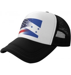 Flag of Honduras and USA Flag-Trucker Hats Denim Hats Cowboy Knit hat Baseball Caps Fisherman's hat Black $14.92 Baseball Caps