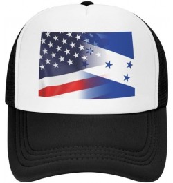 Flag of Honduras and USA Flag-Trucker Hats Denim Hats Cowboy Knit hat Baseball Caps Fisherman's hat Black $14.92 Baseball Caps