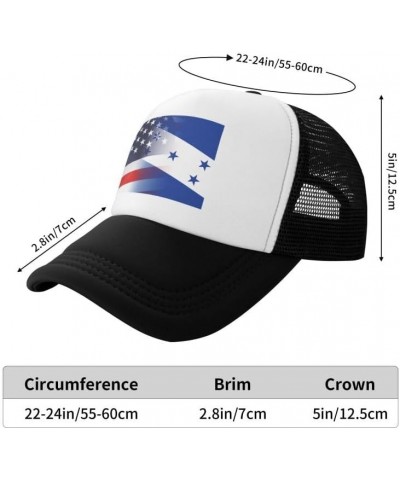 Flag of Honduras and USA Flag-Trucker Hats Denim Hats Cowboy Knit hat Baseball Caps Fisherman's hat Black $14.92 Baseball Caps