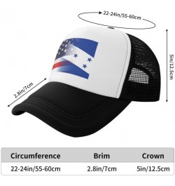 Flag of Honduras and USA Flag-Trucker Hats Denim Hats Cowboy Knit hat Baseball Caps Fisherman's hat Black $14.92 Baseball Caps