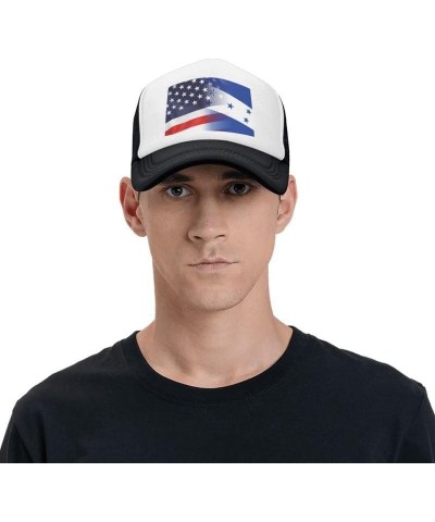 Flag of Honduras and USA Flag-Trucker Hats Denim Hats Cowboy Knit hat Baseball Caps Fisherman's hat Black $14.92 Baseball Caps