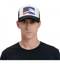 Flag of Honduras and USA Flag-Trucker Hats Denim Hats Cowboy Knit hat Baseball Caps Fisherman's hat Black $14.92 Baseball Caps