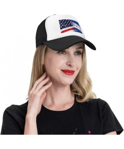 Flag of Honduras and USA Flag-Trucker Hats Denim Hats Cowboy Knit hat Baseball Caps Fisherman's hat Black $14.92 Baseball Caps