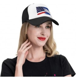 Flag of Honduras and USA Flag-Trucker Hats Denim Hats Cowboy Knit hat Baseball Caps Fisherman's hat Black $14.92 Baseball Caps