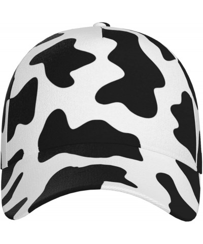 Unisex Washed Hunting Deer Bear Deer Print Baseball Cap for Men and Women - Adjustable Dad Hat with Flat Bill Black and White...