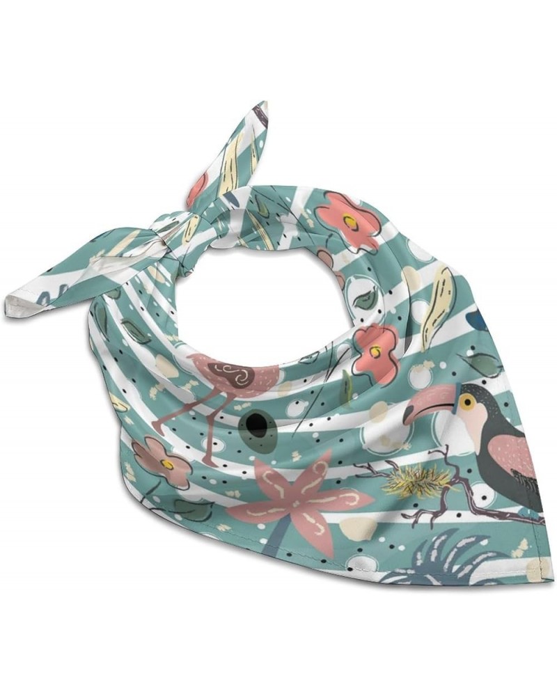 Head Scarf for Women Men Vintage Bandanas Satin Hair Scarf Silk Wrap Neck Square Scarves Pattern (735) $8.15 Scarves