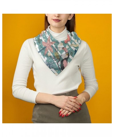 Head Scarf for Women Men Vintage Bandanas Satin Hair Scarf Silk Wrap Neck Square Scarves Pattern (735) $8.15 Scarves