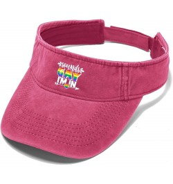 Sounds Gay I'm in Hat Sun Visor for Adult Sun Visors Lightweight Running Hat Pink $9.49 Visors