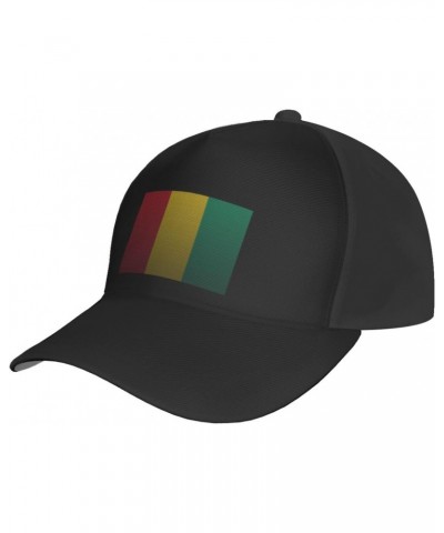 Flag of Guinea Knitting Effect Baseball Cap for Men Women Adjustable Dad Hat Outdoor Casual Trucker Caps Sun Hats Black $13.8...