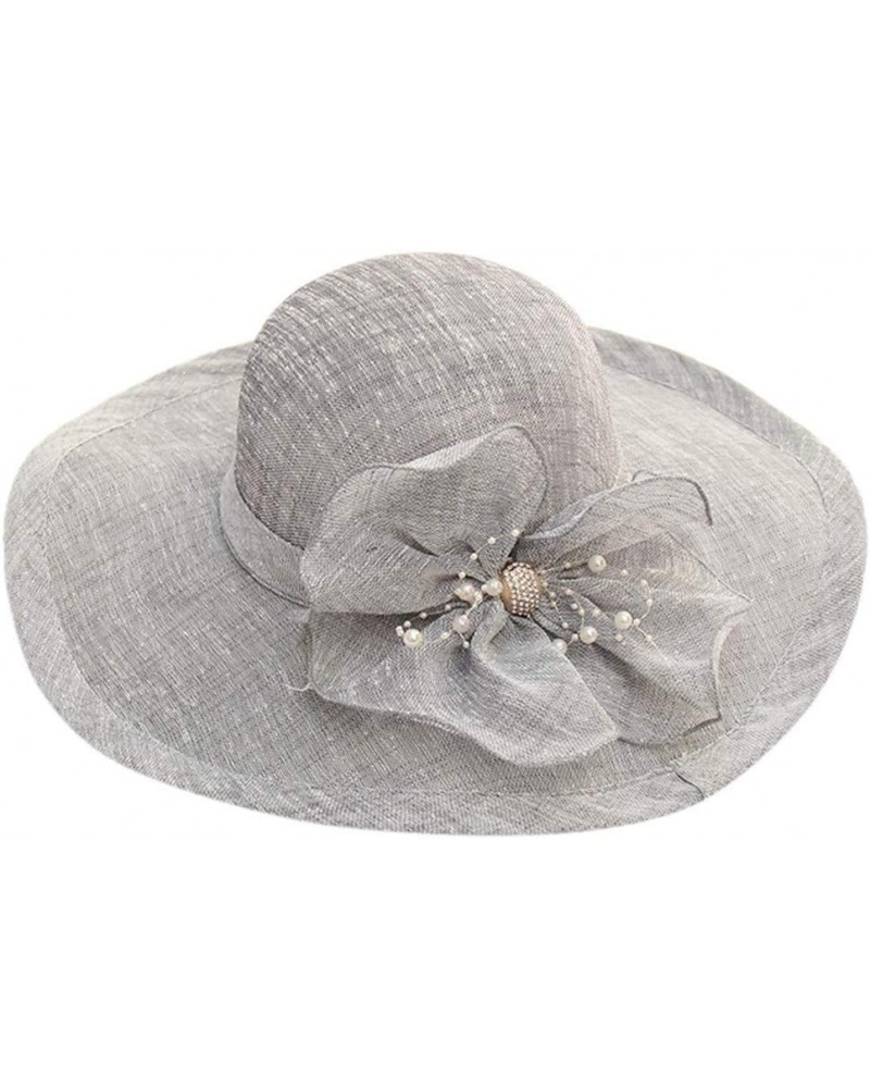 Women's Church Fascinator Bridal Tea Party Wedding Hat Run Like A Girl Hat Grey-k $7.58 Sun Hats