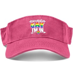 Sounds Gay I'm in Hat Sun Visor for Adult Sun Visors Lightweight Running Hat Pink $9.49 Visors