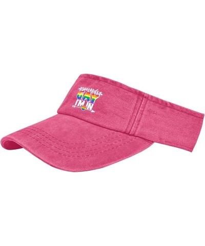 Sounds Gay I'm in Hat Sun Visor for Adult Sun Visors Lightweight Running Hat Pink $9.49 Visors