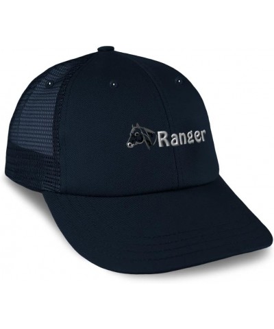 Custom Custom Trucker Hat Baseball Cap Ranger Horses Pony Cotton Equestrian Dad Hats for Men & Women Navy Design Only $13.34 ...