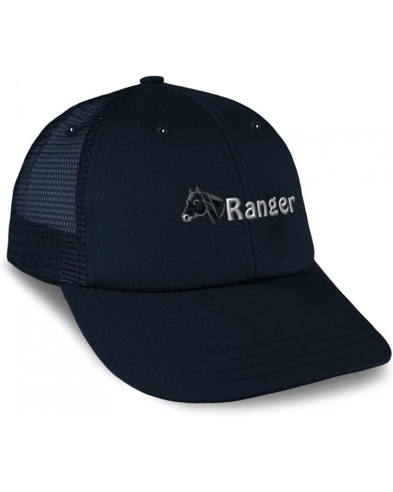 Custom Custom Trucker Hat Baseball Cap Ranger Horses Pony Cotton Equestrian Dad Hats for Men & Women Navy Design Only $13.34 ...