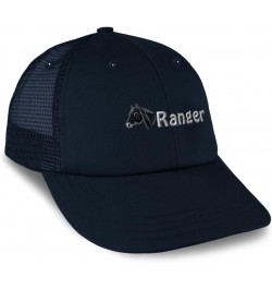 Custom Custom Trucker Hat Baseball Cap Ranger Horses Pony Cotton Equestrian Dad Hats for Men & Women Navy Design Only $13.34 ...