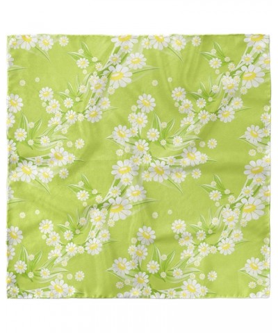 Daisy Head Scarf, Fresh Green Springtime, Hair Wrap Yellow Green White $13.64 Scarves