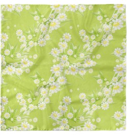 Daisy Head Scarf, Fresh Green Springtime, Hair Wrap Yellow Green White $13.64 Scarves