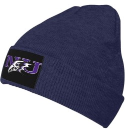 Niagara University Logo Stretch Knit Hat for Men Women Winter Warm Cap Navy Blue $7.50 Skullies & Beanies