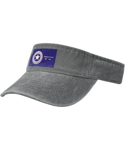 Flag of Hidalgo County, Texas Sun Visor Hats for Women Men Sun Hat Vintage Golf Hat Adjustable Baseball Cap Gray $13.87 Visors