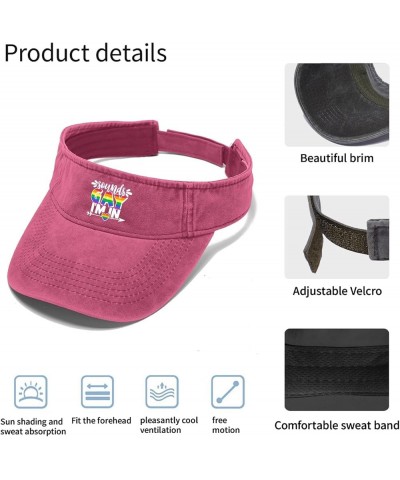 Sounds Gay I'm in Hat Sun Visor for Adult Sun Visors Lightweight Running Hat Pink $9.49 Visors