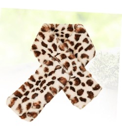 2pcs Casual Scarf Cold Protection Scarf Birthday Gift Leopard Scarf Autumn Winter Warm Scarf Beigex3pcs $9.70 Scarves