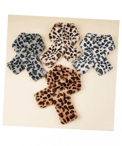 2pcs Casual Scarf Cold Protection Scarf Birthday Gift Leopard Scarf Autumn Winter Warm Scarf Beigex3pcs $9.70 Scarves