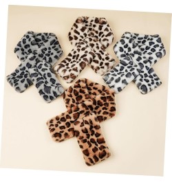 2pcs Casual Scarf Cold Protection Scarf Birthday Gift Leopard Scarf Autumn Winter Warm Scarf Beigex3pcs $9.70 Scarves