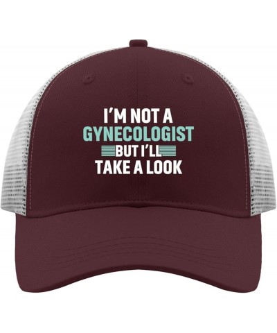 I'm Not A Gynecologist But I'll Take A Look Golf Hat Funny Golf Hat Apricot Hat for Men Gifts for Dad Outdoor Cap Chestnut Re...