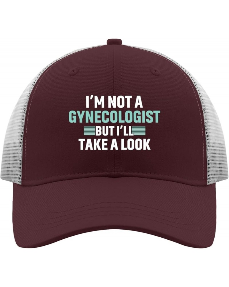 I'm Not A Gynecologist But I'll Take A Look Golf Hat Funny Golf Hat Apricot Hat for Men Gifts for Dad Outdoor Cap Chestnut Re...