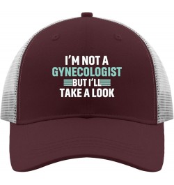 I'm Not A Gynecologist But I'll Take A Look Golf Hat Funny Golf Hat Apricot Hat for Men Gifts for Dad Outdoor Cap Chestnut Re...