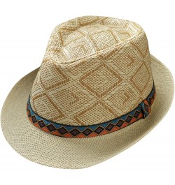 Men and Women Retro Jazz Hat Bohemian Style British Sun Hat Travel Sun Hat Stray Deal Roll up Khaki-5 $10.74 Sun Hats