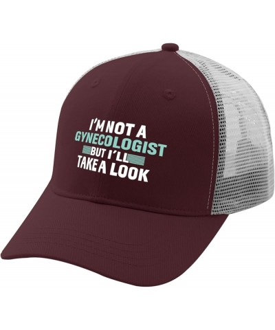 I'm Not A Gynecologist But I'll Take A Look Golf Hat Funny Golf Hat Apricot Hat for Men Gifts for Dad Outdoor Cap Chestnut Re...