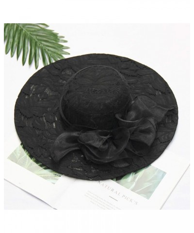 Women's Church Fascinator Bridal Tea Party Wedding Hat Super Caps Black-h $7.68 Sun Hats